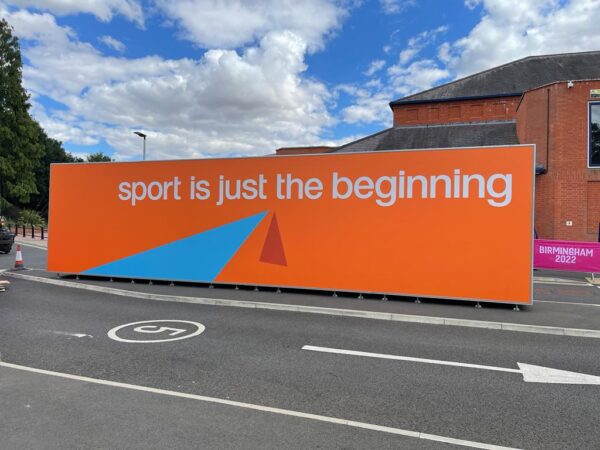 Extra-large super-graphics used for Birmingham 2022