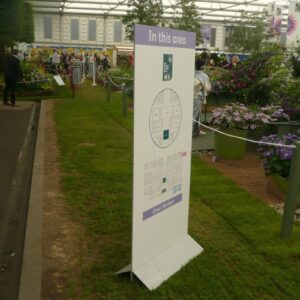 Wedge feet wayfinding at the RHS Chelsea Flower Show