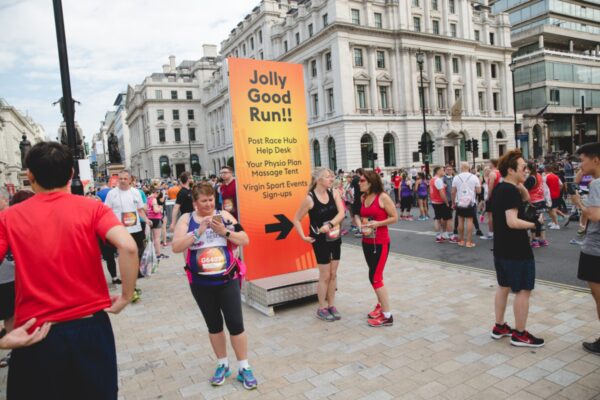 Pylon wayfinding at London 10k