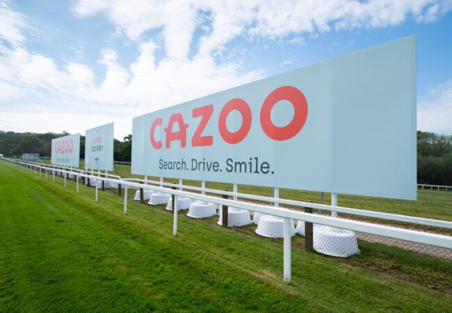 96 sheet temporary billboards at Cazoo Derby