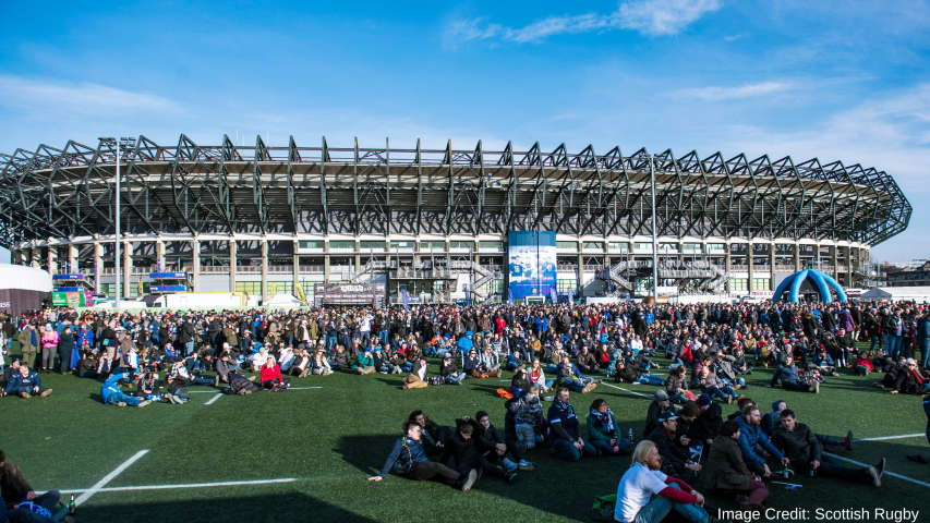 Scottish Rugby fan experience, stadium branding