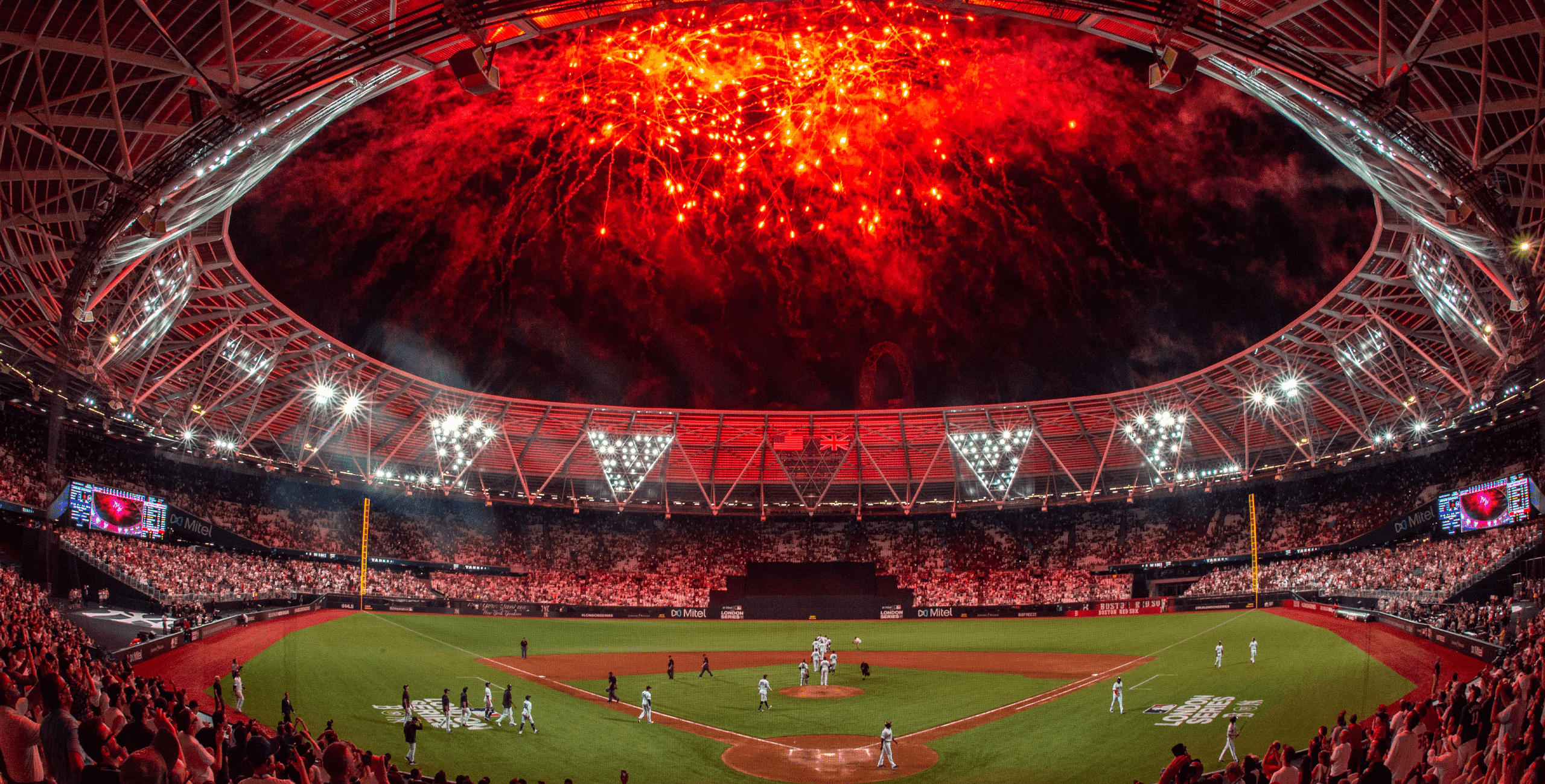 Major League Baseball UK tour, stadium, fireworks
