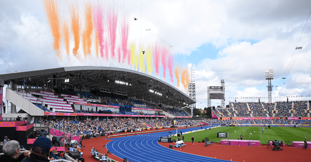 Birmingham 2022 Commonwealth Games, athletics field, fireworks
